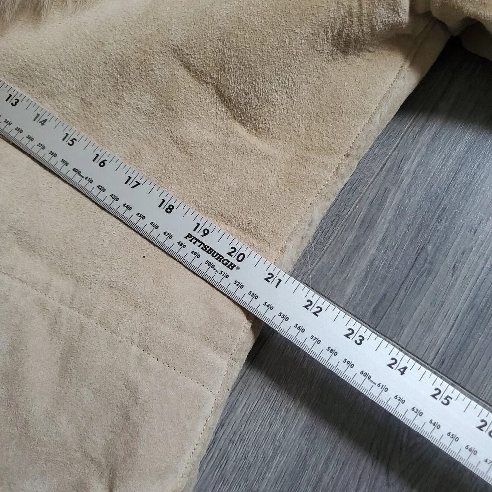 Vintage Penny Lane Coat Women's Large Long Leather Fur Boho Classic 90s Y2K - Picture 7 of 16